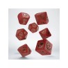 DADOS DRAGONS MODERN ROJO & ORO (7 UNIDADES) - Q WORKSHOP