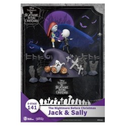 FIGURA DIORAMA D-STAGE DISNEY PESADILLA ANTES DE NAVIDAD "NBC" (JACK & SALLY)
