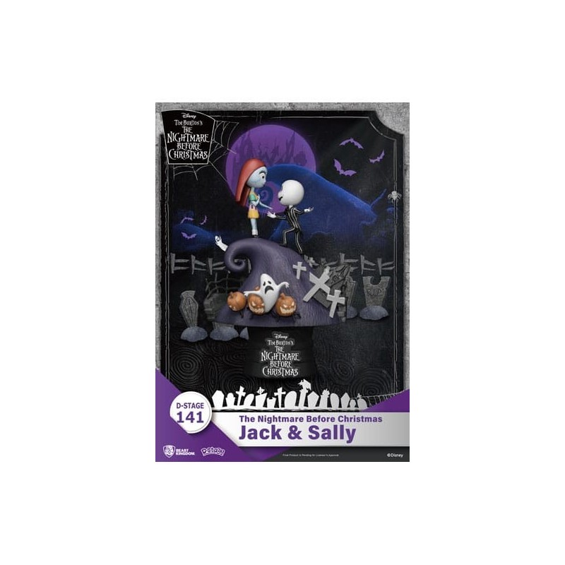 FIGURA DIORAMA D-STAGE DISNEY PESADILLA ANTES DE NAVIDAD "NBC" (JACK & SALLY)