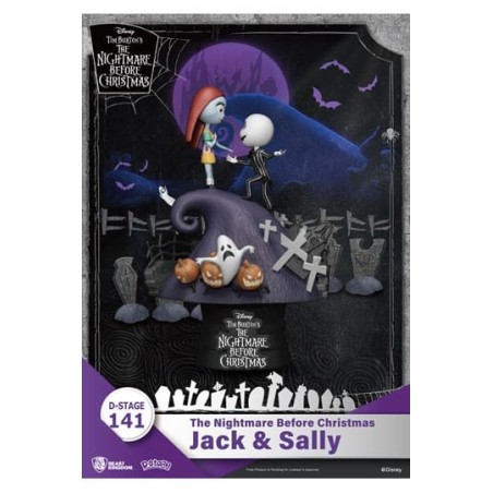 FIGURA DIORAMA D-STAGE DISNEY PESADILLA ANTES DE NAVIDAD "NBC" (JACK & SALLY)