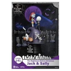 FIGURA DIORAMA D-STAGE DISNEY PESADILLA ANTES DE NAVIDAD "NBC" (JACK & SALLY)