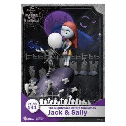 FIGURA DIORAMA D-STAGE DISNEY PESADILLA ANTES DE NAVIDAD "NBC" (JACK & SALLY)