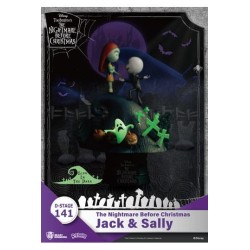 FIGURA DIORAMA D-STAGE DISNEY PESADILLA ANTES DE NAVIDAD "NBC" (JACK & SALLY)