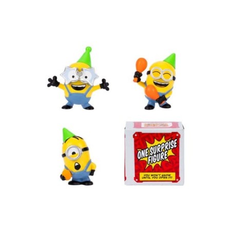 DESPICABLE ME 4 PACK DE 4 FIGURAS MINIONS PVC PARTY BUS 5 CM