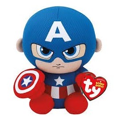 PELUCHE TY - MARVEL - CAPITAN AMERICA