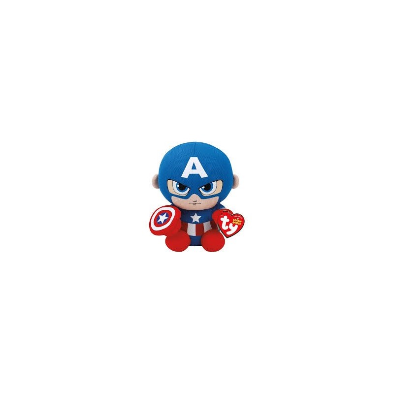 PELUCHE TY - MARVEL - CAPITAN AMERICA