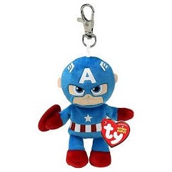 PELUCHE TY LLAVERO MARVEL (CAPITAN AMERICA)