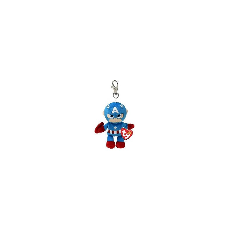PELUCHE TY LLAVERO MARVEL (CAPITAN AMERICA)