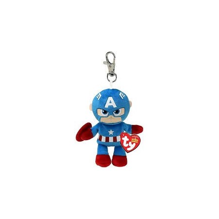 PELUCHE TY LLAVERO MARVEL (CAPITAN AMERICA)