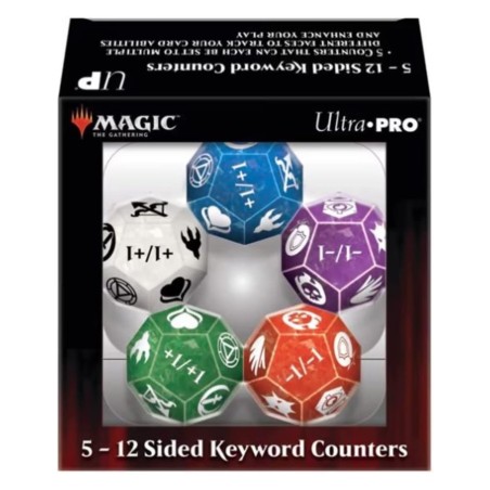 DADOS CONTADORES DE PALABRAS CLAVE 12 CARAS MAGIC THE GATHERING