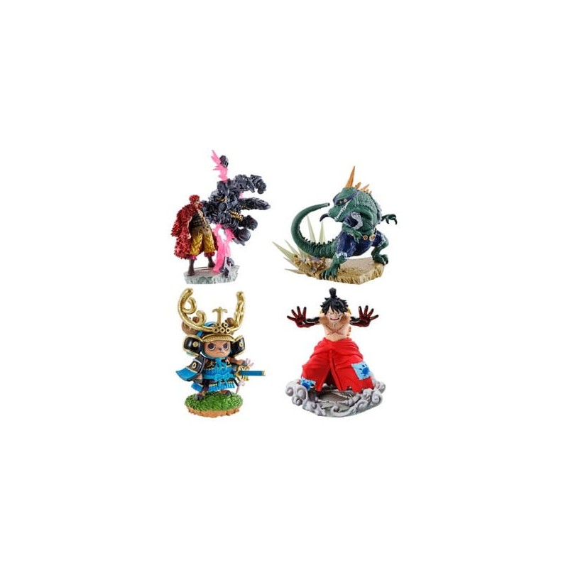 ONE PIECE PETITRAMA ESTATUA PVC LOGBOX RE BIRTH WANOKUNI VOL. 2 SET 9 CM