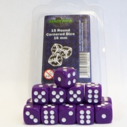 DADOS COLORES 6 CARAS (15 UNIDADES) COLOR LILA BLACKFIRE