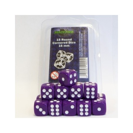 DADOS COLORES 6 CARAS (15 UNIDADES) COLOR LILA BLACKFIRE