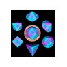 FANROLL MINI PACK DE DADOS TURQUOISE AND PURPLE MARBLE (7)