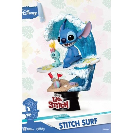 FIGURA DISNEY SUMMER SERIES DIORAMA PVC D-STAGE STITCH SURF 15 CM