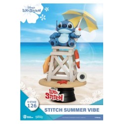 FIGURA DISNEY DIORAMA PVC D-STAGE STITCH SUMMER VIBE 16 CM