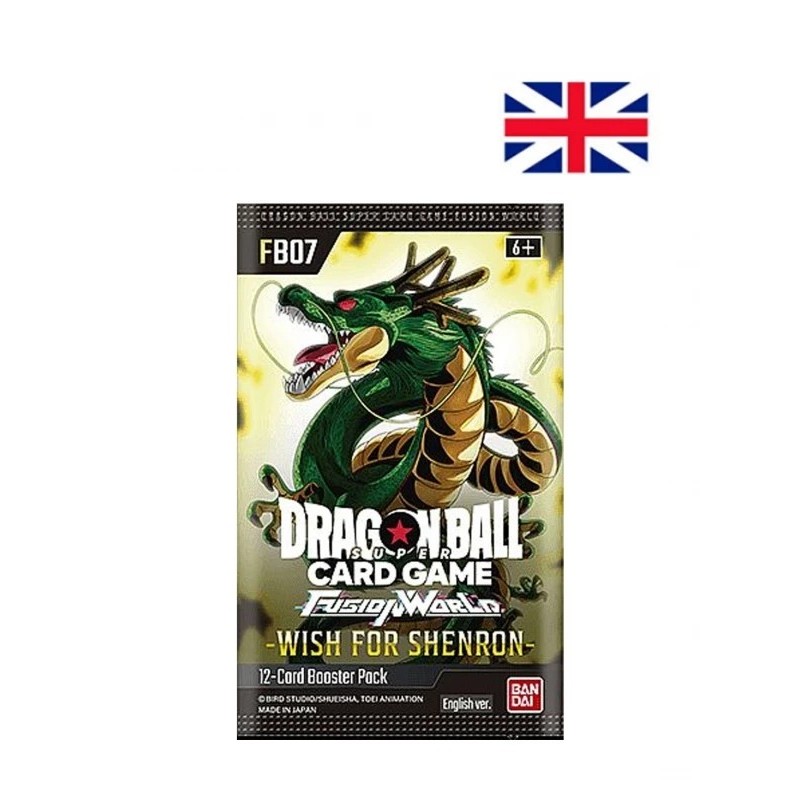 SOBRE DRAGON BALL SUPER TCG FUSION WORLD WISH FOR SHENRON FB07. Idioma Inglés