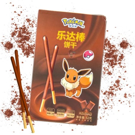 PALITOS LEDA EDICIÓN POKÉMON SABOR CHOCOLATE CON LECHE 52G