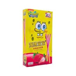 POCKY PALITO SABOR FRESA EDICIÓN BOB ESPONJA 48G