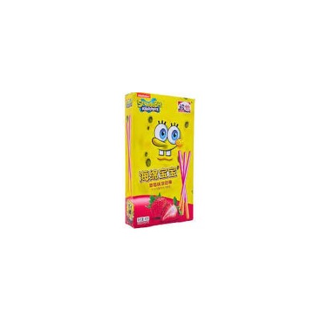 POCKY PALITO SABOR FRESA EDICIÓN BOB ESPONJA 48G