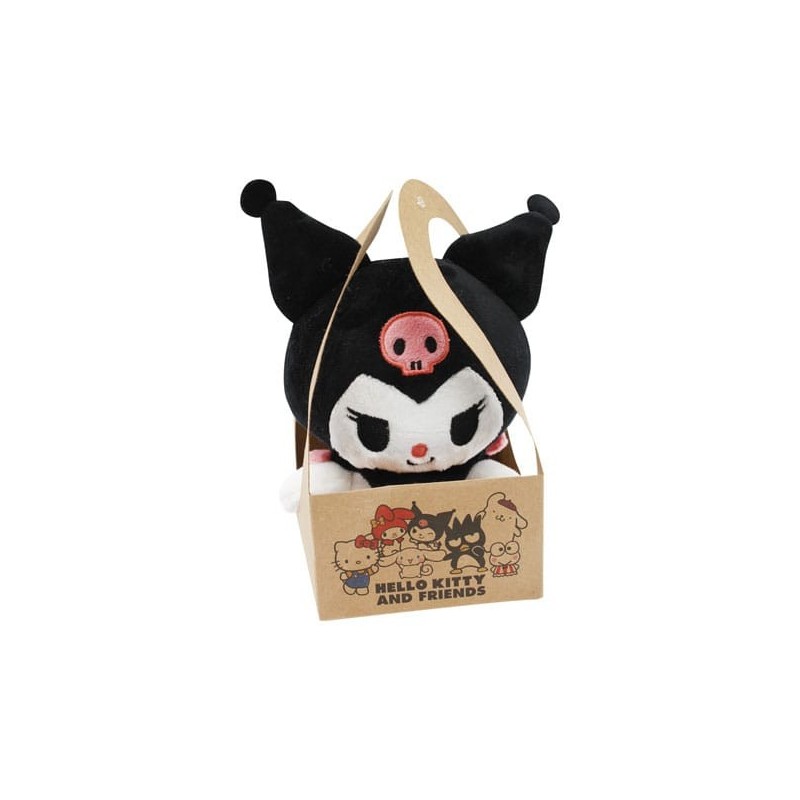 PELUCHE HELLO KITTY AND FRIENDS (KUROMI 14CM) JOY TOY