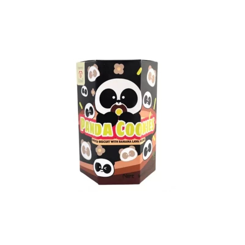 PANDA COOKIES CHOCOLATE WITH BANANA LAVA FILLING  FLAVOUR "SABOR CHOCOLATE RELLENO DE PLATANO" TOKIMEKI 40G