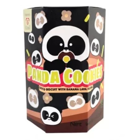 PANDA COOKIES CHOCOLATE WITH BANANA LAVA FILLING  FLAVOUR "SABOR CHOCOLATE RELLENO DE PLATANO" TOKIMEKI 40G