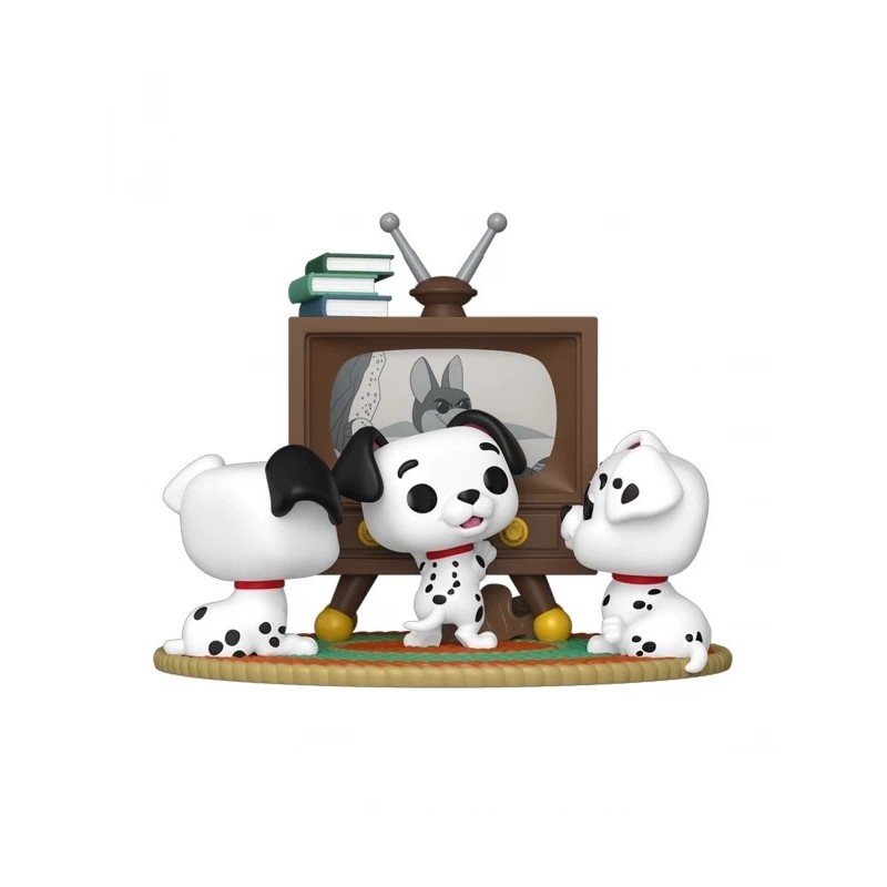 * RESERVA * FUNKO POP! 101 DALMATIANS "DALMATAS" (MOVIE MOMENT ROLLY, PATCH & LUCKY WITH TV) 1664