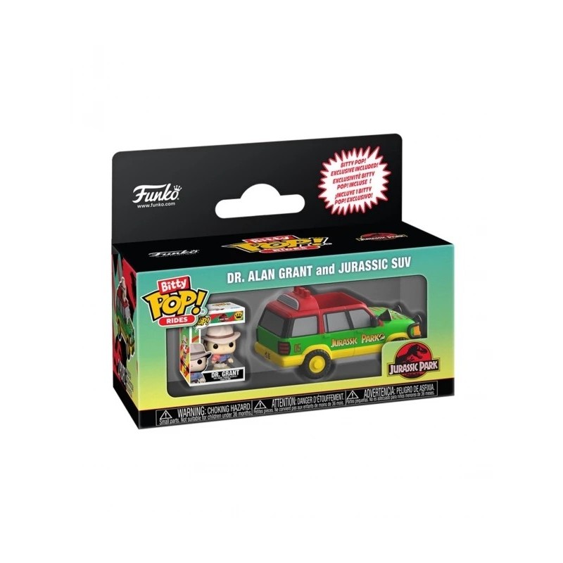 BITTY POP! RIDE JURASSIC PARK (DR. ALAN GRANT AND JURASSIC SUV)