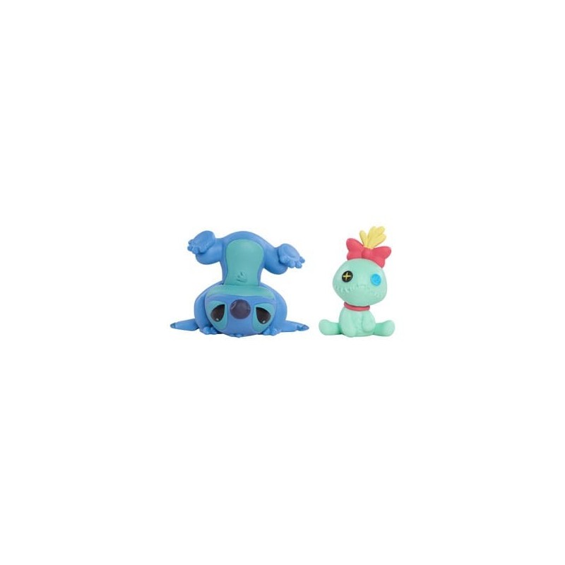 LILO & STITCH PACK DE 2 MINIFIGURAS SCRUMP & UPSIDE DOWN STITCH 7 CM