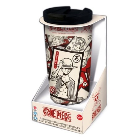 TAZA DE VIAJE ONE PIECE (CARDS) ACERO TERMO