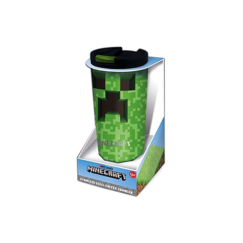TAZA DE VIAJE MINECRAFT (CREEPER) TERMO ACERO INOXIDABLE