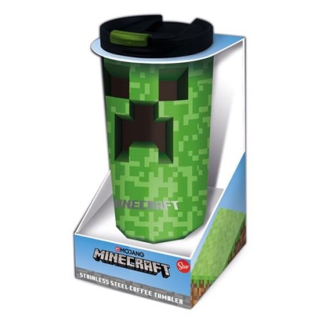 TAZA DE VIAJE MINECRAFT (CREEPER) TERMO ACERO INOXIDABLE