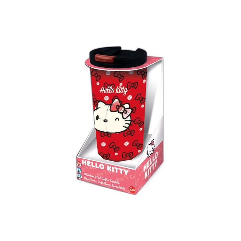TAZA DE VIAJE SANRIO (HELLO KITTY) TERMO ACERO INOXIDABLE