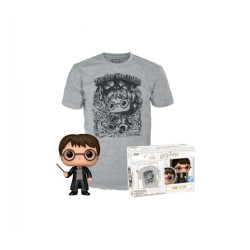 CAMISETA + FUNKO HARRY POTTER TALLA L