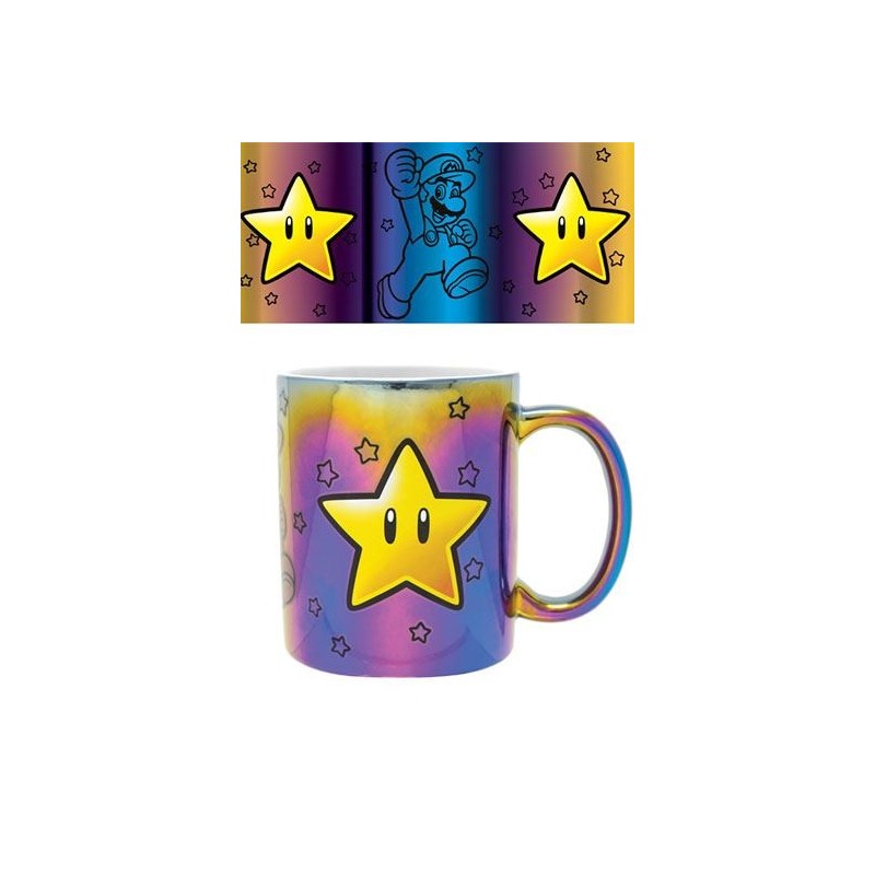 TAZA SUPER MARIO (METALLIC STAR POWER)