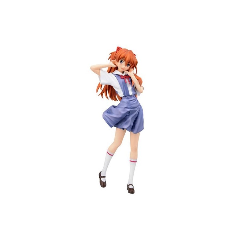 FIGURA NEON GENESIS EVANGELION ESTATUA PVC XSTELLAR ASUKA UNIFORM VER. 21 CM SEGA