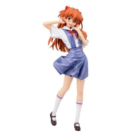 FIGURA NEON GENESIS EVANGELION ESTATUA PVC XSTELLAR ASUKA UNIFORM VER. 21 CM SEGA