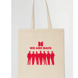 BOLSA DE TELA BTS WE ARE BACK