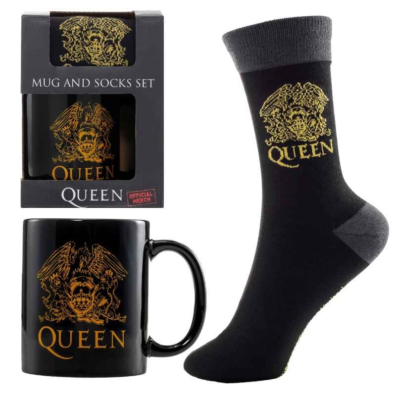 TAZA QUEEN - CAJA REGALO TAZA Y CALCETÍN LOGO