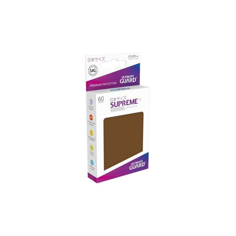 FUNDAS CARTAS 60U. (62X89) SUPREME SLEEVES ULTIMATE GUARD - MARRON