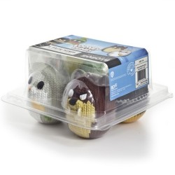 PACK MINI EGGS KNIT SERIES LOONEY TUNES BUGS BUNNY, TAZ, LUCAS Y MARVIN