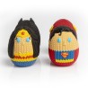 PACK MINI EGGS KNIT SERIES DC COMICS BATMAN, FLASH, SUPERMAN Y WONDER WOMAN