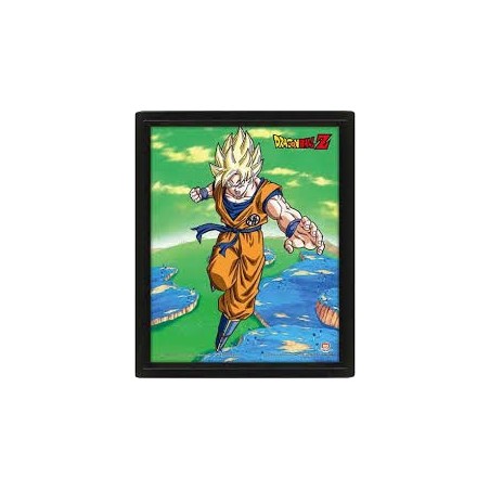 CUADRO 3D DRAGON BALL (SUPER SAIYAN TRANSFORMATION)