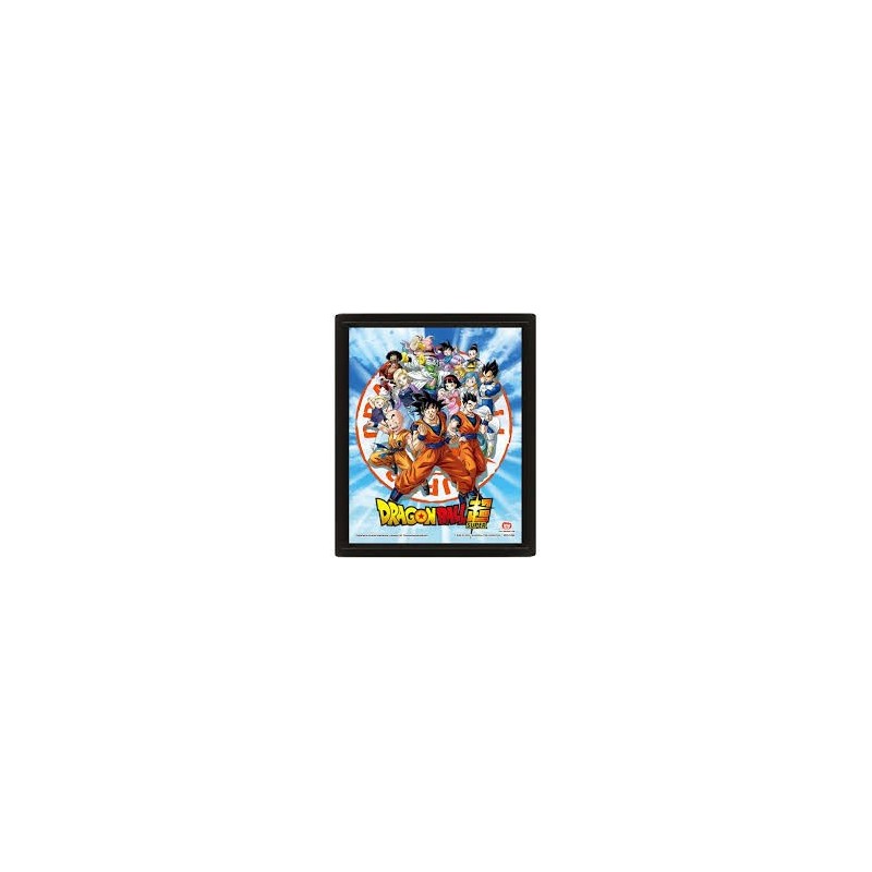 CUADRO 3D DRAGON BALL SUPER (GOKU AND THE FIGHTERS)