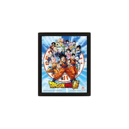 CUADRO 3D DRAGON BALL SUPER (GOKU AND THE FIGHTERS)