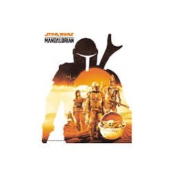 CUADRO 3D STAR WARS (THE MANDALORIAN WHITE SUNSET)