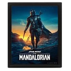 CUADRO 3D STAR WARS THE MANDALORIAN (NIGHTFALL)