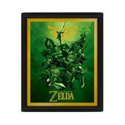 CUADRO 3D THE LEGEND OF ZELDA (LINK)