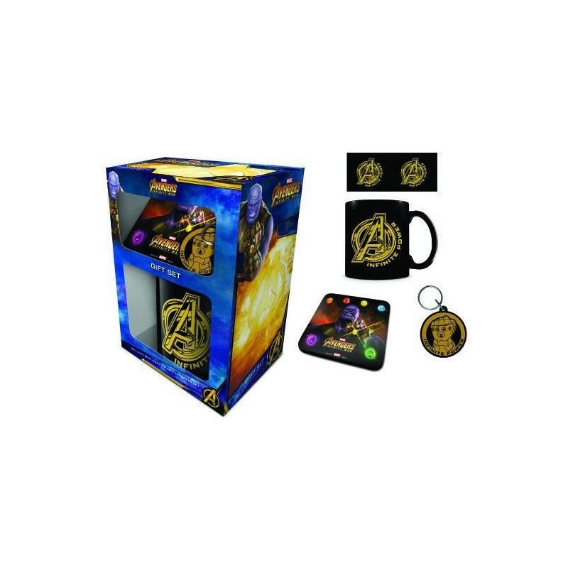 MARVEL AVENGERS INFINITY WAR SET REGALO (VENGADORES) TAZA + POSAVASOS + LLAVERO